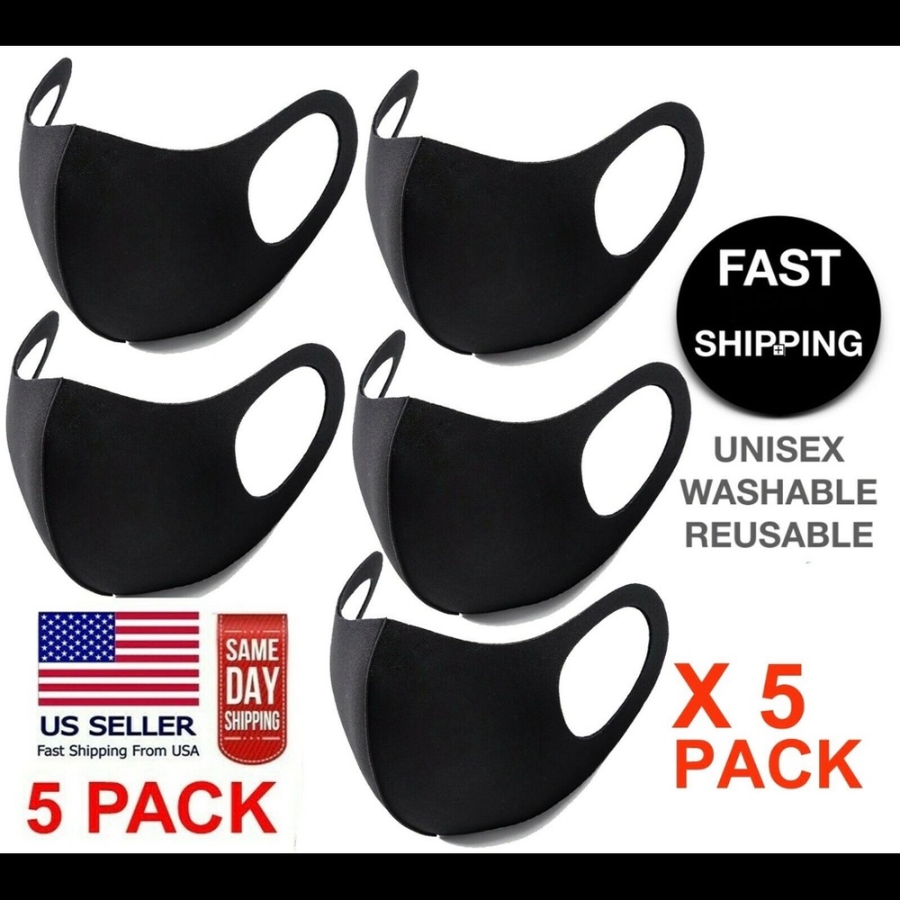 5 Face Mask Reusable Washable Breathable